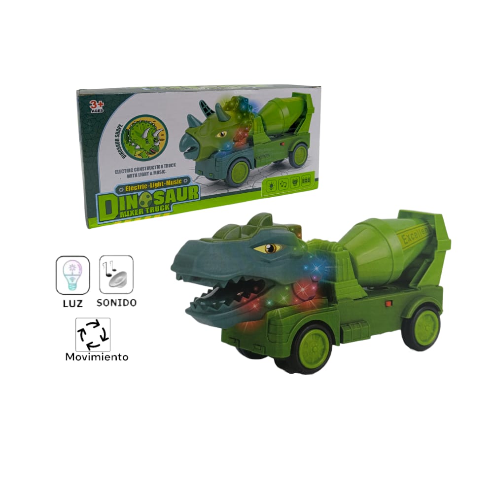 CARRO MESCLADOR DINOSAURIO LUZ Y SONIDO  833-48
