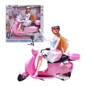 MOTO CON BARBY EN CAJA