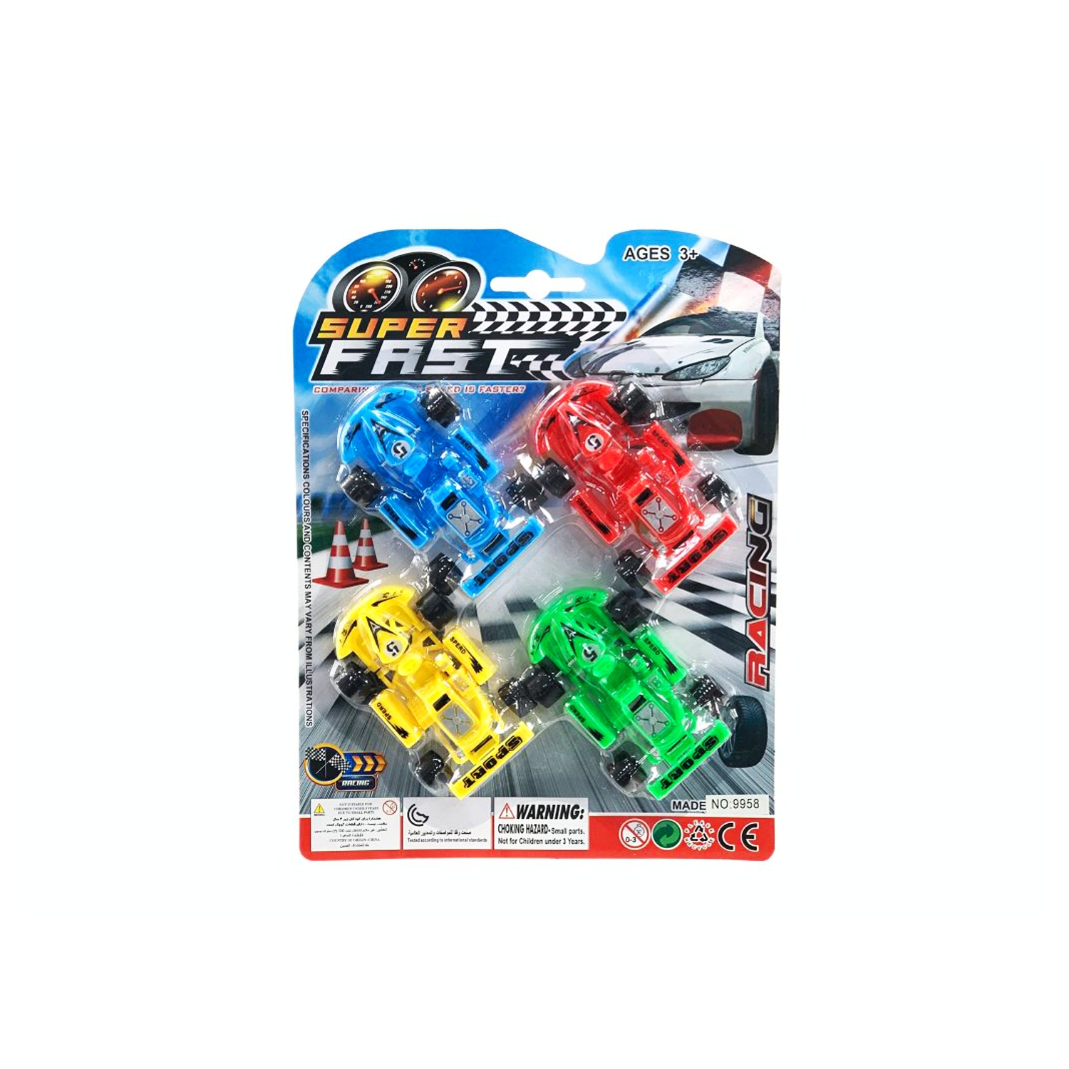 SET CARRO F1 X4 CARTON 9958