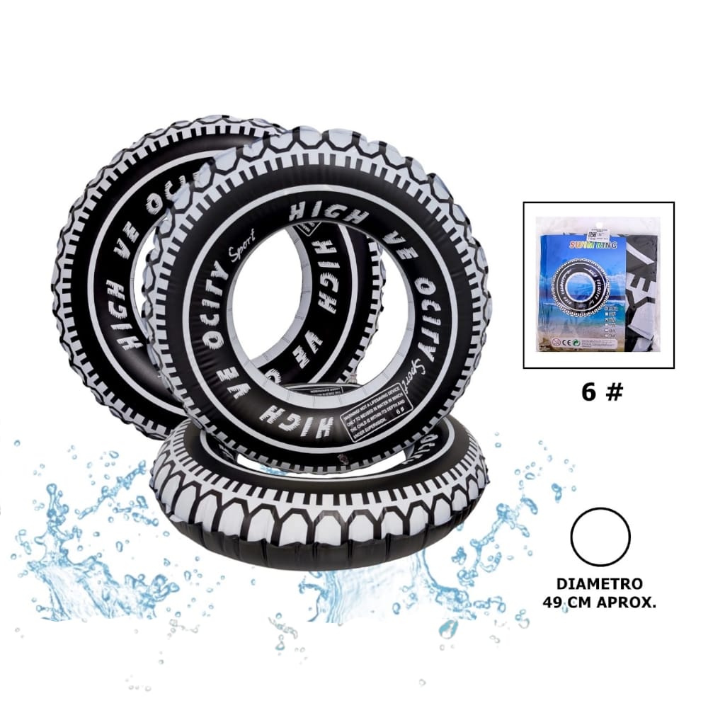 FLOTADOR REDONDO NEGRO #6 DK-322