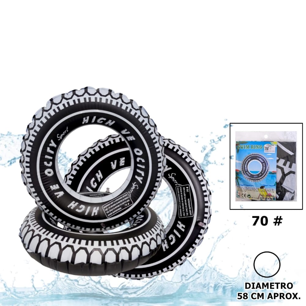 FLOTADOR REDONDO NEGRO #70 DK-323