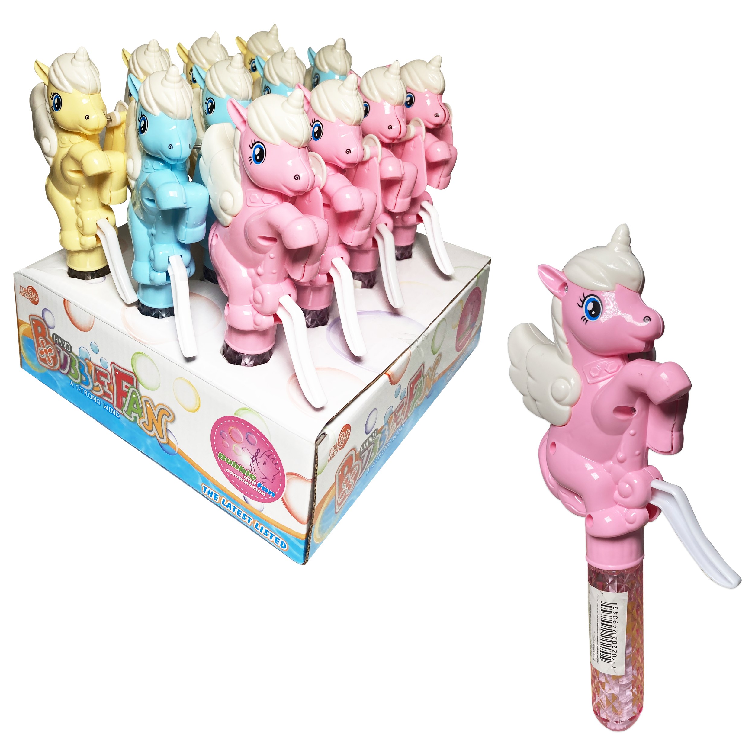 BURBUJERO UNICORNIO (21.5CM)  (CJA X 12 )