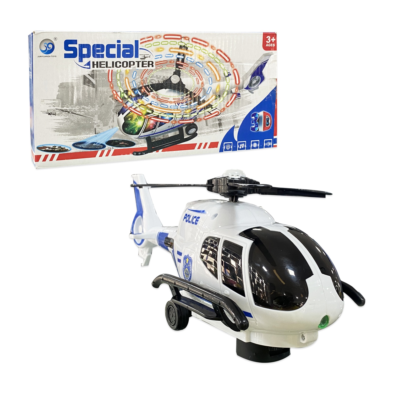 HELICOPTERO LUZ +SONIDO EN CAJA  JYD178B-3
