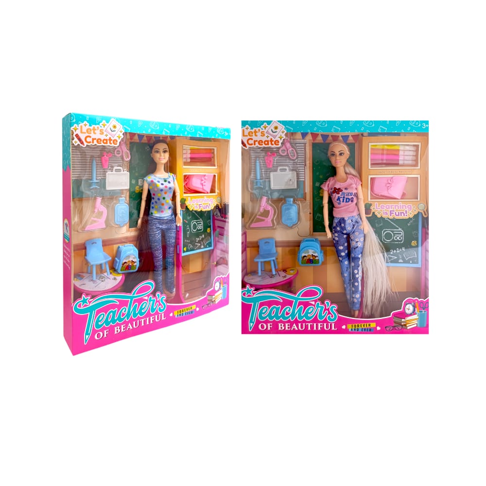 MUÑECA PROFESORA EN CAJA MG41583