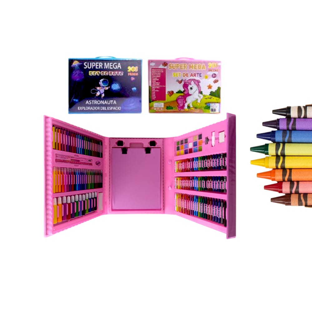 SET ESCOLAR NIÑOS PARA PINTAR 208PCS  PT27839