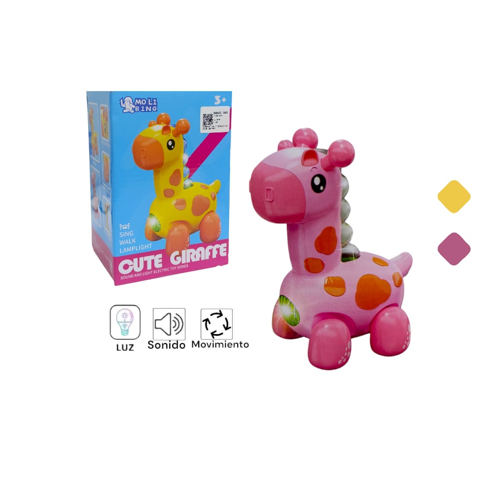 JIRAFA LUZ Y SONIDO EN CAJA QB-44Y