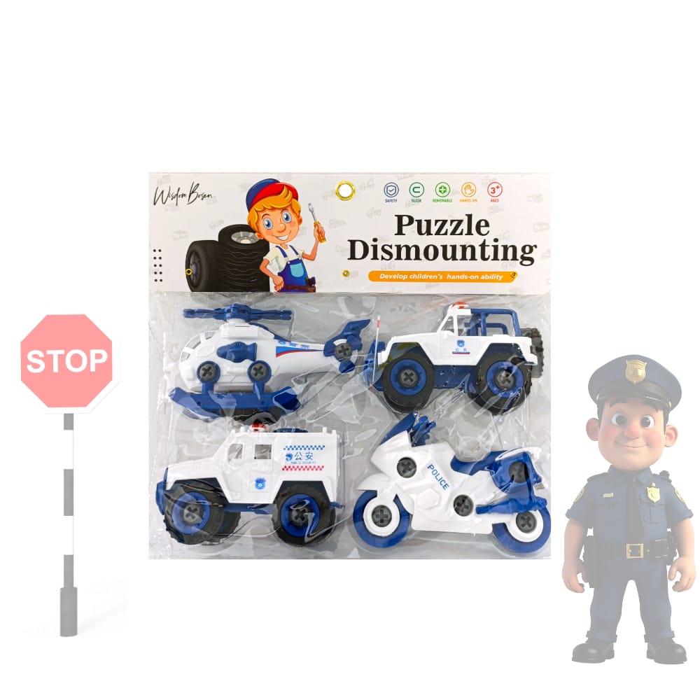 CARROS POLICIA TRANSFORME X6  RL589-16B