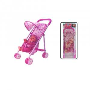 COCHE METALICO INFANTIL + MUÑECO Y032