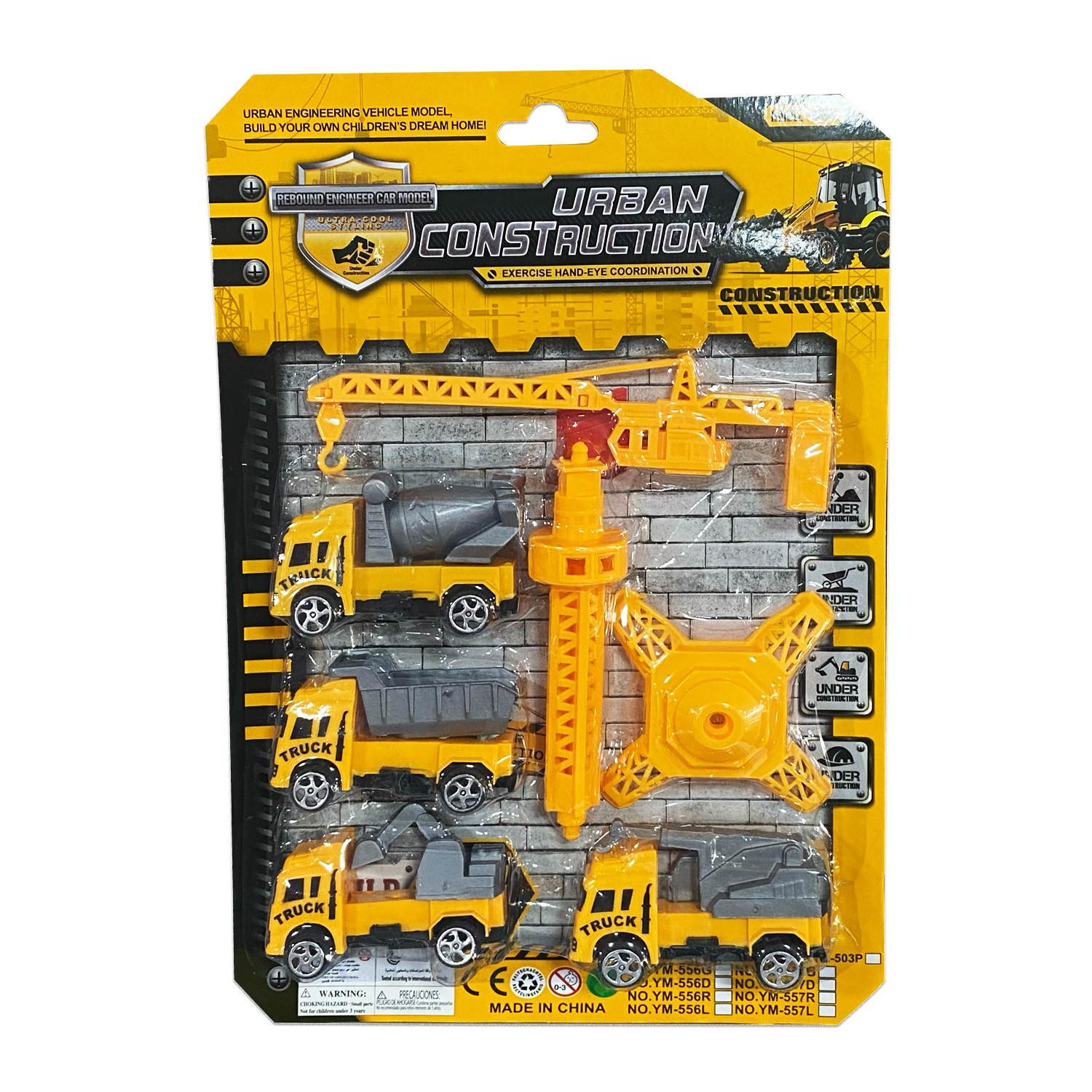 CARRO CONSTRUCION X4 ENCARTONADO YM-557G