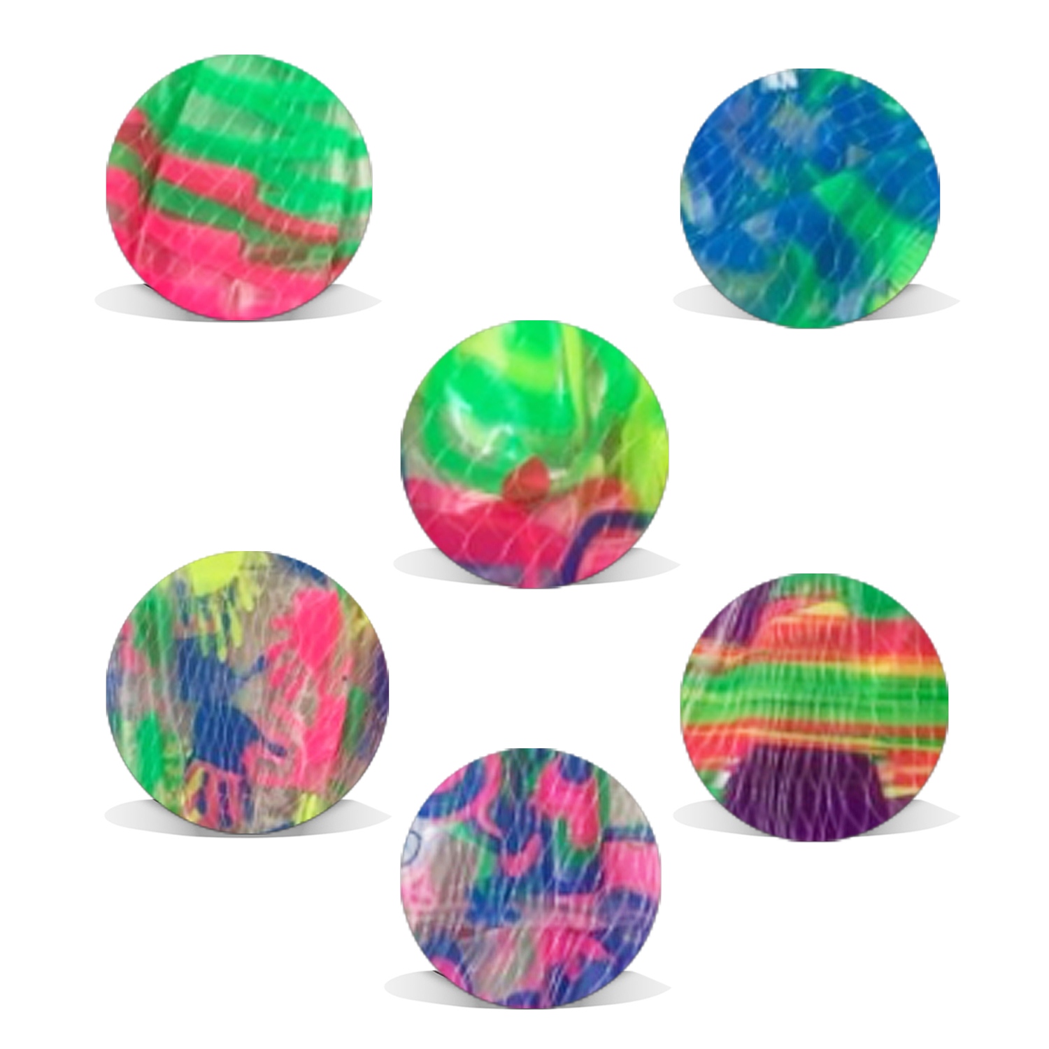 PELOTA INFLABLE ESTAMPADA NEON 60G