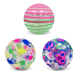 PELOTA INFLABLE ESTAMPADA NEON 60G