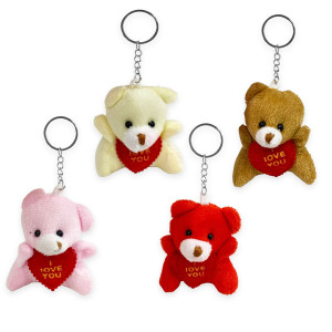 LLAVERO OSO CORAZON I LOVE YOU (PQTX12)