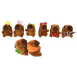 LLAVERO PELUCHE CAPIBARA CON ACCESORIO (PQTX12)