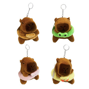 LLAVERO PELUCHE CAPIBARA CON FLOTADOR (PQTX12)