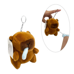 LLAVERO PELUCHE CAPIBARA DE CUERDA (PQTX12)