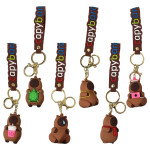 LLAVERO CAPIBARA CON ACCESORIOS (PQTX12)