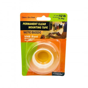 CINTA DOBLE FAZ TRANSPARENTE 12MM*2M BMR-2219
