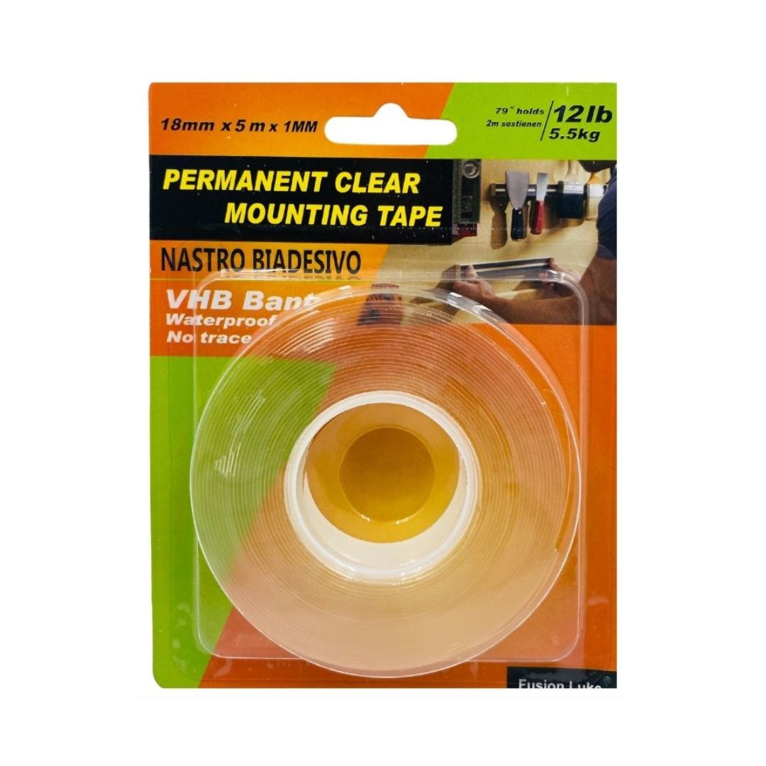 CINTA DOBLE FAZ TRANSPARENTE 18MM*5M BMR-2221