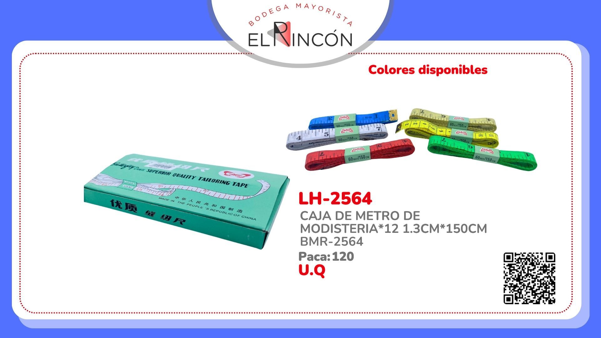 CAJA DE METRO DE MODISTERIA*12 1.3CM*150CM BMR-2564