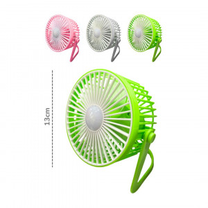 MINI VENTILADOR CON BASE Y LUZ BMR-5698