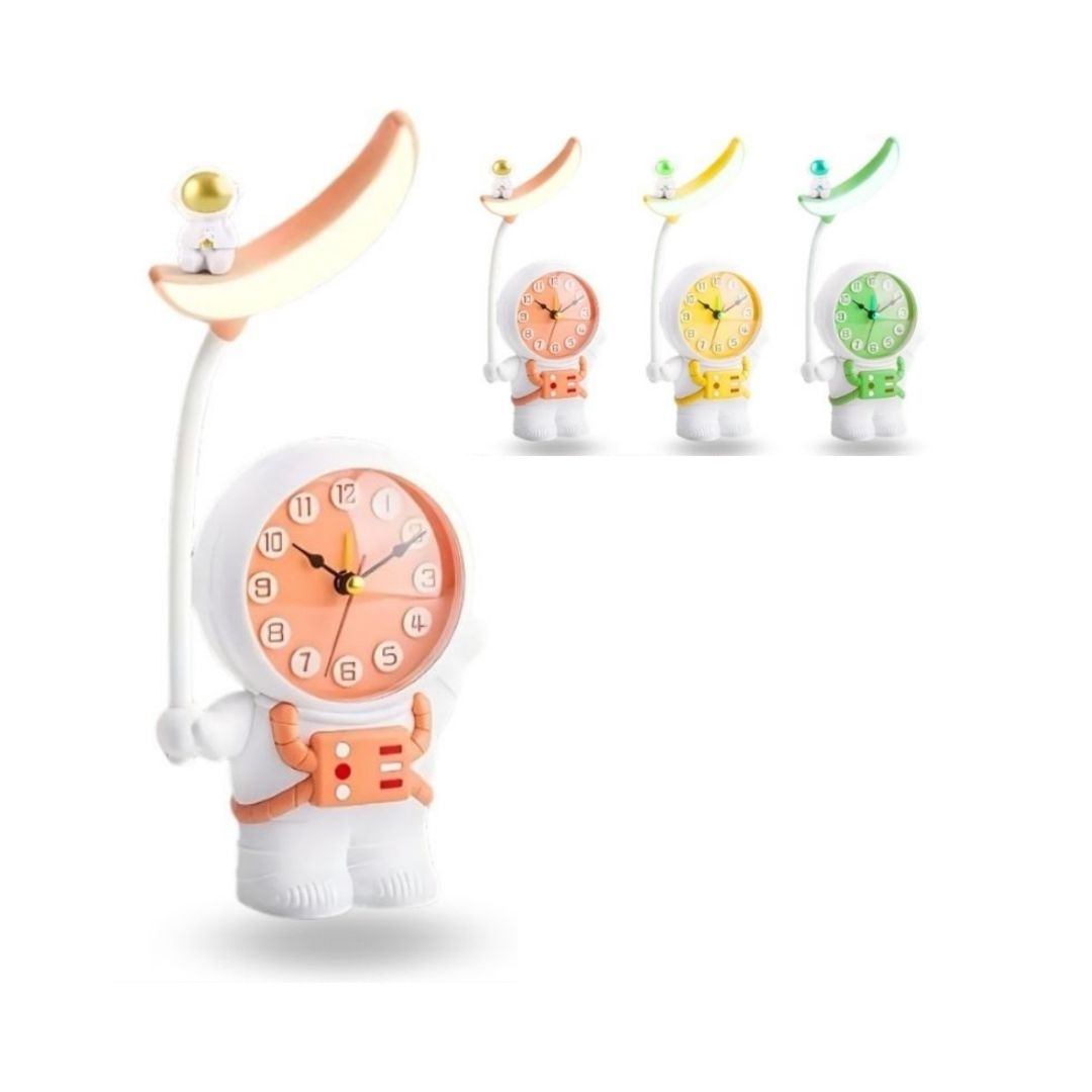LAMPARA Y RELOJ DESPERTADOR ASTRONAUTA HD3409