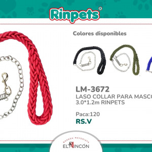 LASO COLLAR PARA MASCOTAS 3.0*1.2m RINPETS BMR-3672