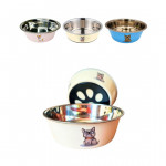 RECIPIENTE METALICO ESTAMPADO PARA MASCOTAS 14cm BMR-4383-1