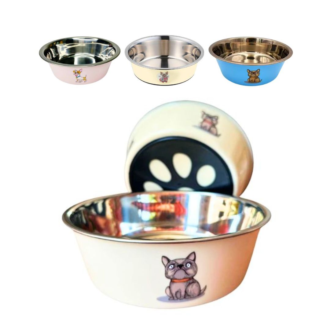 RECIPIENTE METALICO ESTAMPADO PARA MASCOTAS 26cm BMR-4383-5