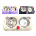 RECIPIENTE DOBLE PARA MASCOTA RINPETS 36*18CM BMR-5391