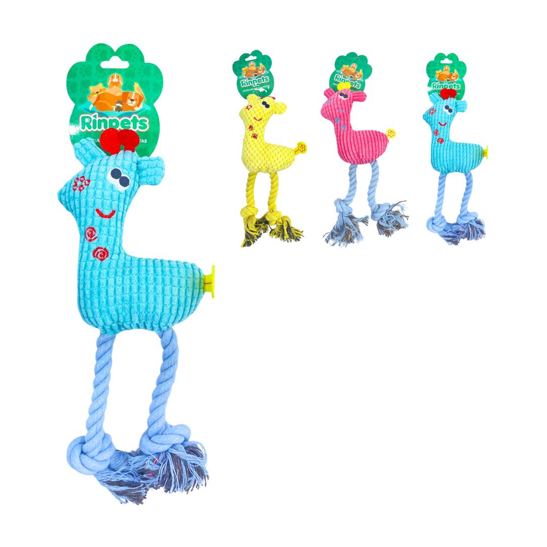 JUGUETE PELUCHE JIRAFA PARA MASCOTA RINPETS BMR-5432
