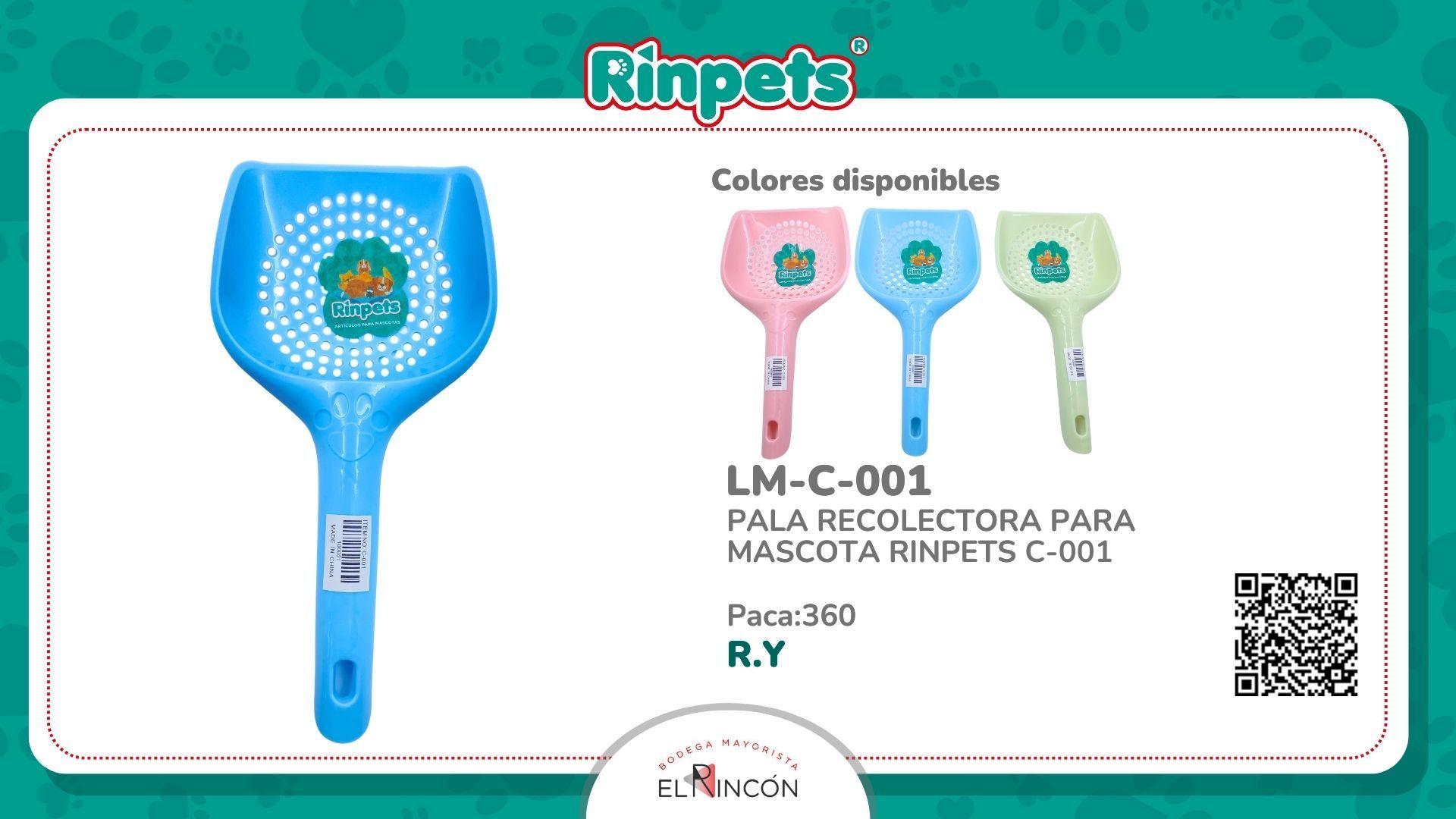 PALA RECOLECTORA PARA MASCOTA RINPETS C-001