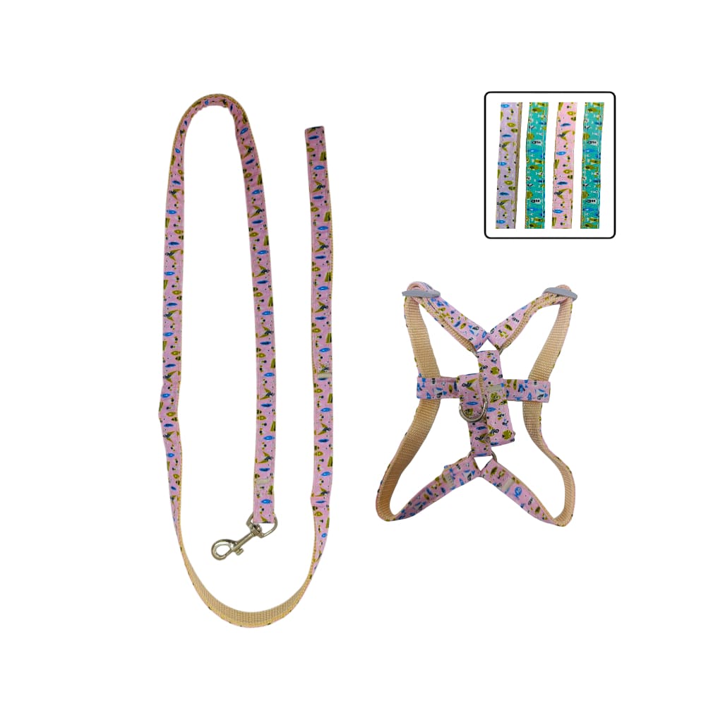 LASO COLLAR MASCOTA ESTAMPADO PEZ BMR-3359 (PQTX12)