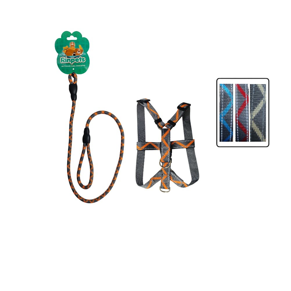 LASO + COLLAR FINO ESTAMPADO RAYAS BMR-4851 (PQTX12)