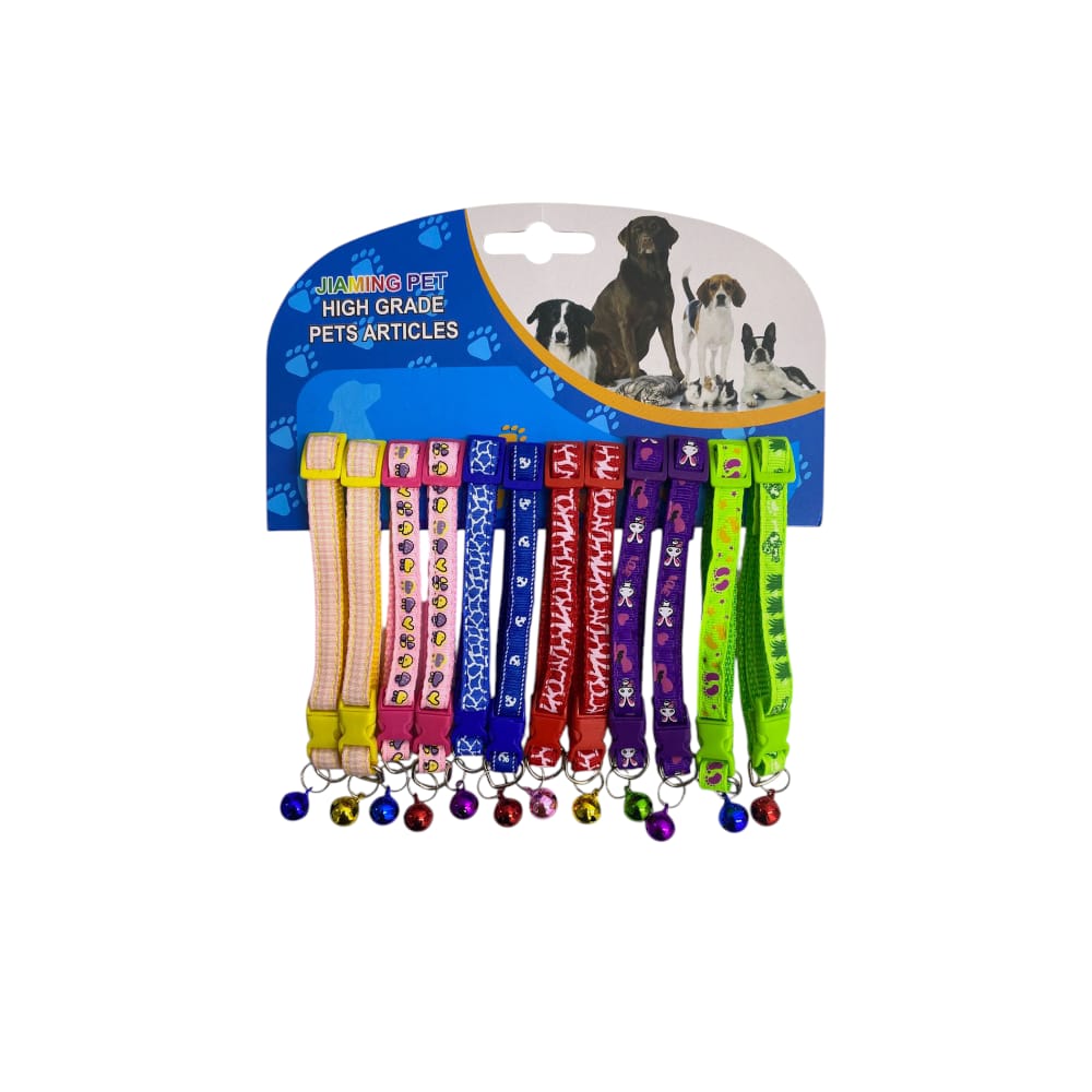 COLLAR MASCOTA ESTAMPADO SURTIDO PW-7031(PQTX12)