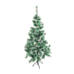 ARBOL NAVIDEÑO ERIZO VERDE PUNTAS BLANCAS 150CM 120T