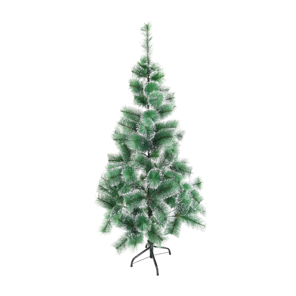 ARBOL NAVIDEÑO ERIZO VERDE PUNTAS BLANCAS 150CM 120T
