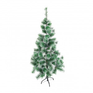 ARBOL NAVIDEÑO ERIZO VERDE PUNTAS BLANCAS 150CM 120T