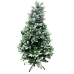 ARBOL NAVIDEÑO CON ADORNOS PUNTAS BLANCAS 210CM 1300T
