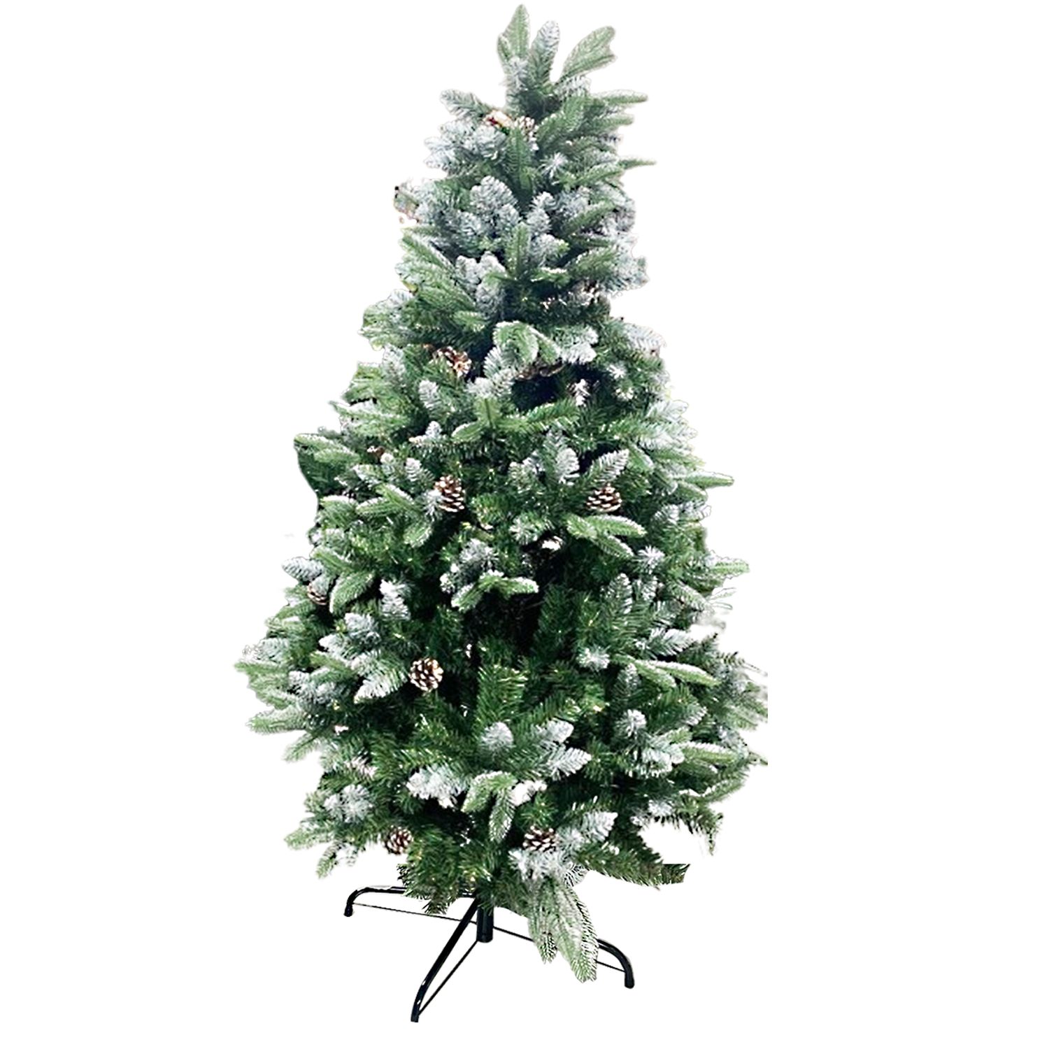 ARBOL NAVIDEÑO CON ADORNOS PUNTAS BLANCAS 210CM 1300T
