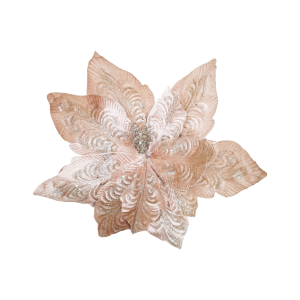 FLOR NAVIDEÑA CHAMPAÑA 45CM (BJX40)