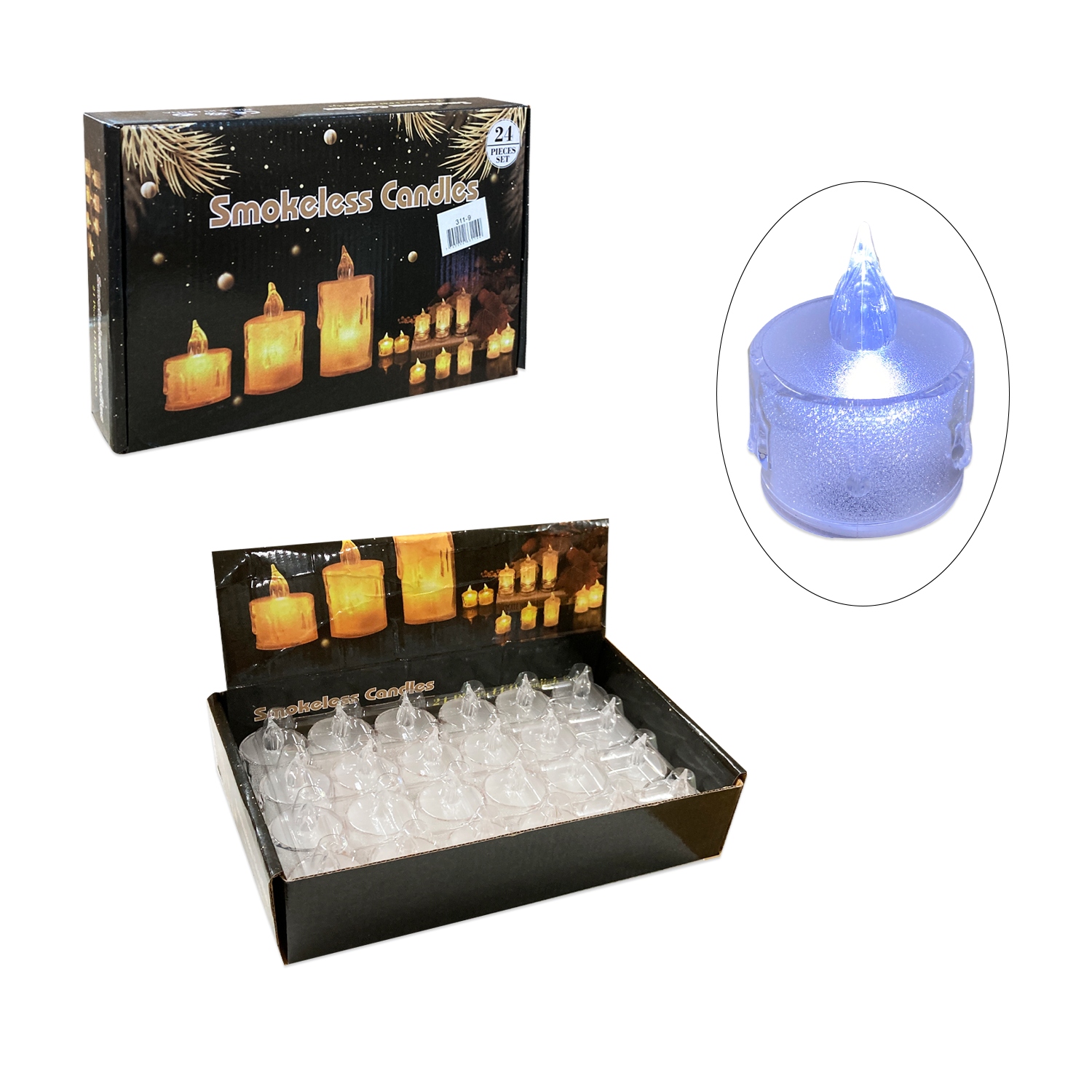 VELA NAVIDEÑA LUZ BLANCA (CJX24)