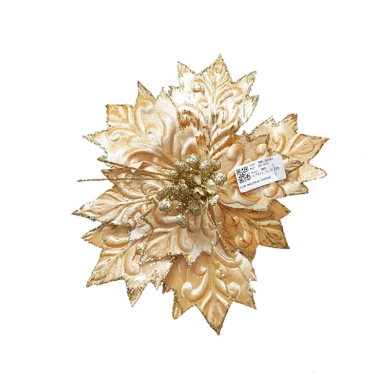 FLOR NAVIDEÑA DORADA