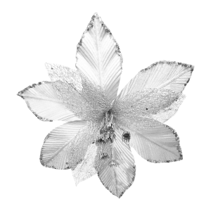 FLOR NAVIDEÑA PLATEADA 29CM (BJX80)