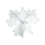 FLOR NAVIDEÑA  PLATEADA 24CM (BJX80)