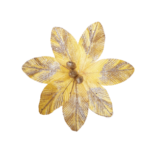 FLOR NAVIDEÑA DORADA 29CM (BJX120)