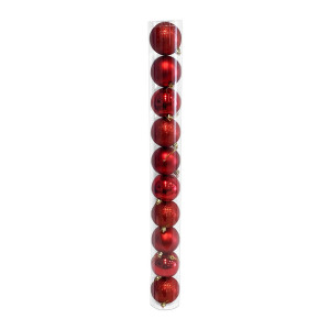 BOLA NAVIDEÑA ROJA 6CM X10