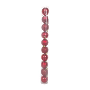 BOLA NAVIDEÑA ROJA 6CM X10