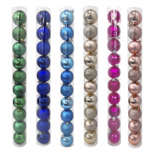 BOLA NAVIDEÑA SURTIDA 6CM X10