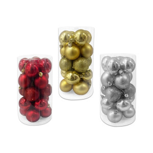 BOLA NAVIDEÑA SURTIDA 5CM X20