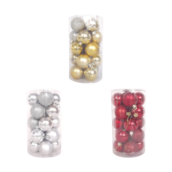 BOLA NAVIDEÑA SURTIDA 5CM X20